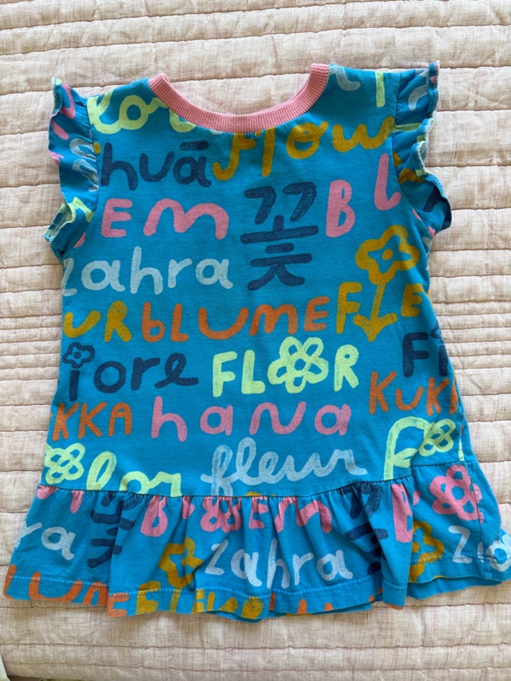 Fábula x Farm Rio Girls Dress Size 2 | Colorful Brazil Print Ruffle Hem - Picture 4 of 4